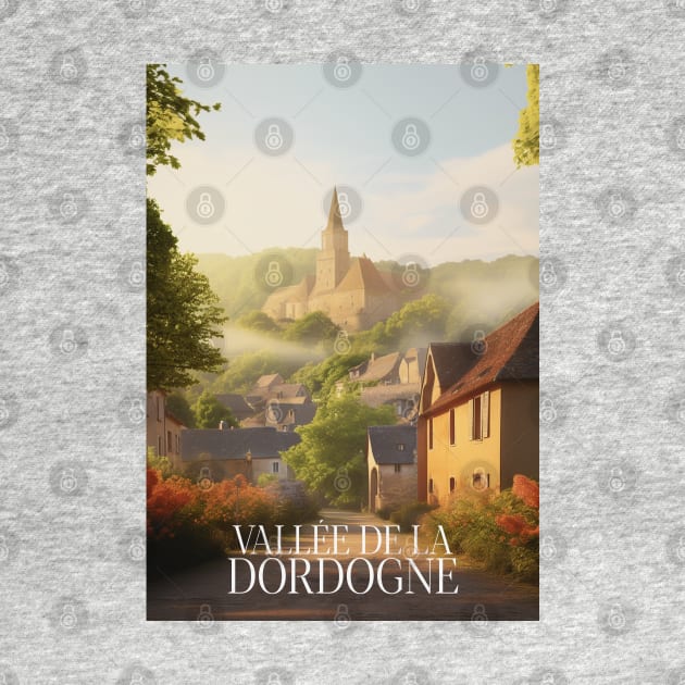 Affiche - Vallée de la dordogne - 24 - illustration by Labonneepoque